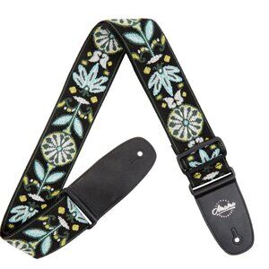 AMUMU Multi-Color Daisy Guitar Strap -PET04J-BL